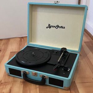 ByronStatics Turquoise Portable Record Player